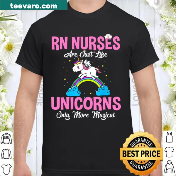 Funny nurse t-shirt with unicorn-themed saying
