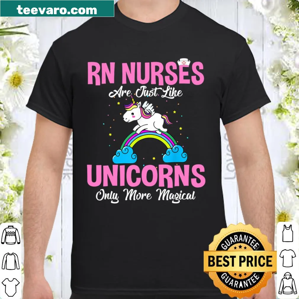 Funny nurse t-shirt with unicorn-themed saying