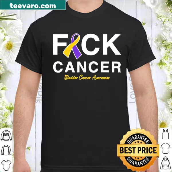 Pun shirt promoting bladder cancer awareness with ribbon design