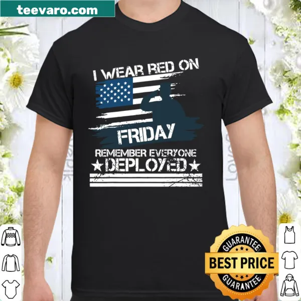 Typography shirt supporting military deployment awareness