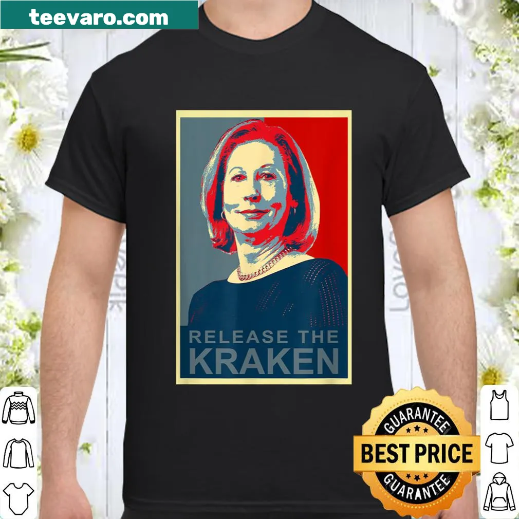 Shirt with bold phrase 'Release The Kraken' for political commentary