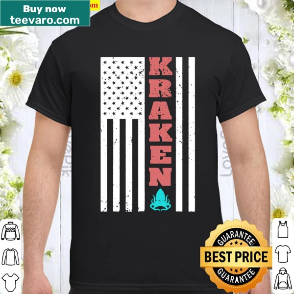 Shirt featuring an octopus and USA flag with 'Release The Kraken'