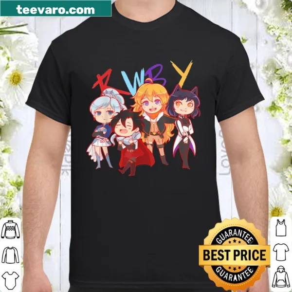 Cartoon-style Team RWBY shirt from Volume 7