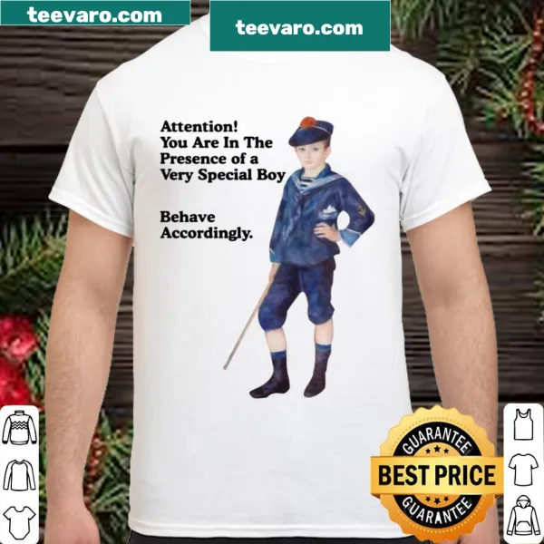 Funny sailor-themed shirt with bold text about a special boy