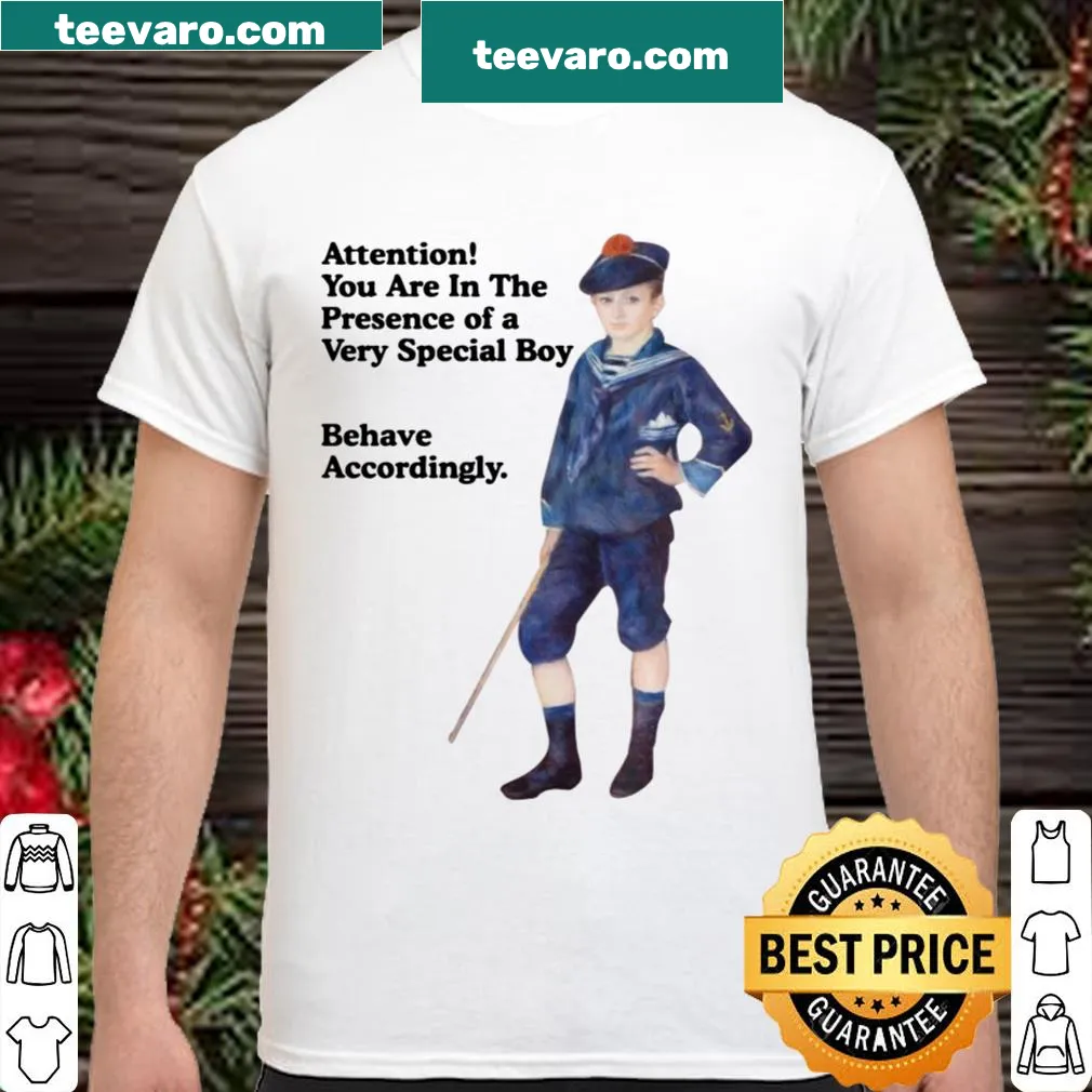 Funny sailor-themed shirt with bold text about a special boy