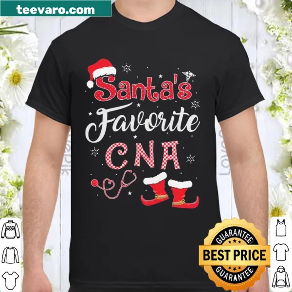 Festive 'Santa's Favorite CNA' graphic on a shirt