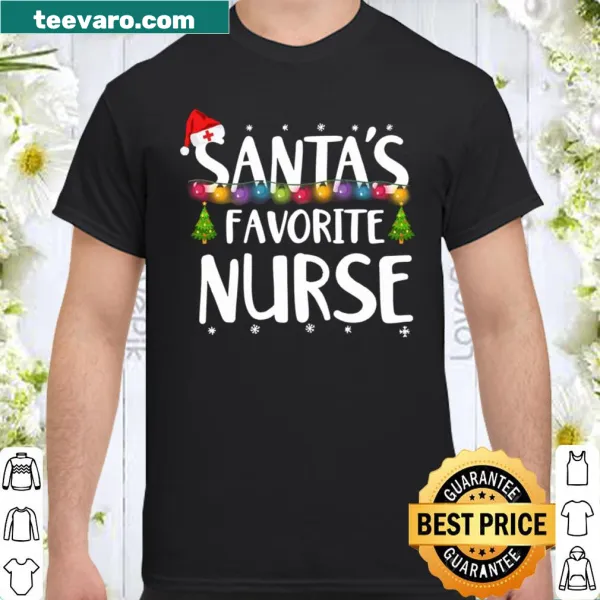 Santa's Favorite Nurse shirt with festive design