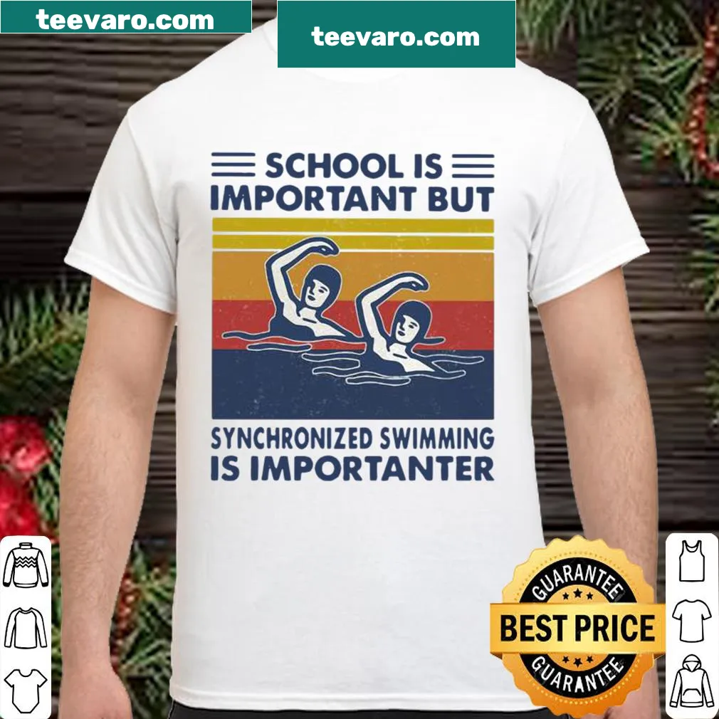 Vintage shirt with humorous synchronized swimming text