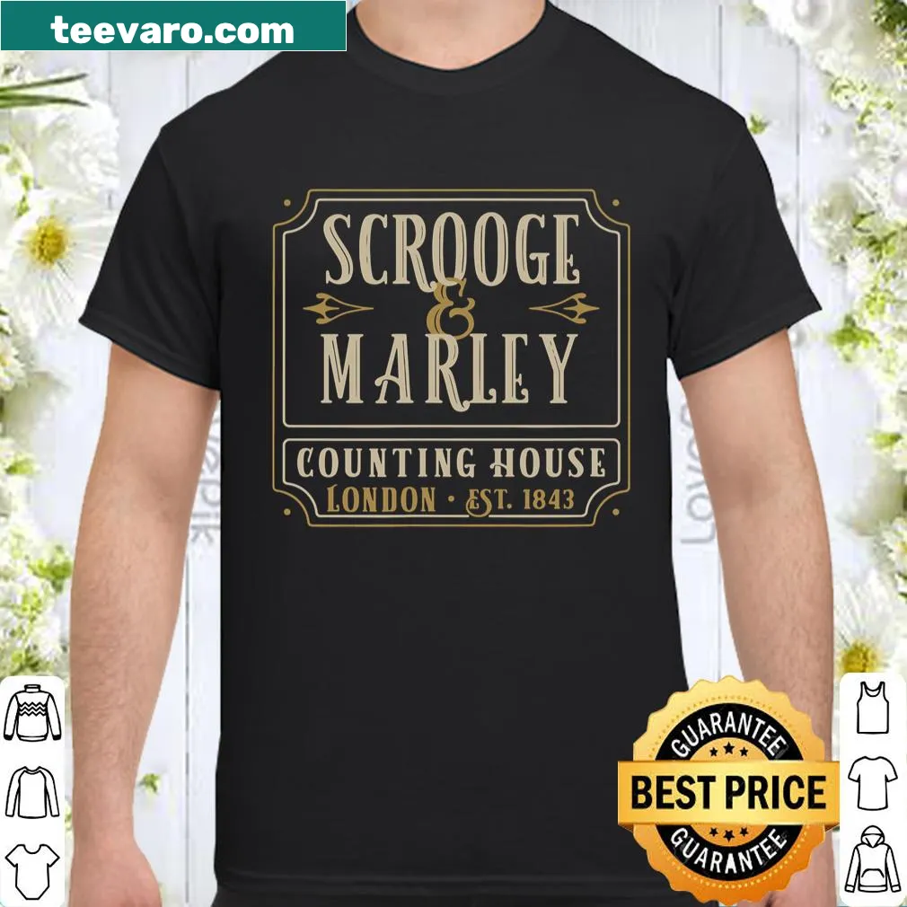 Vintage-style shirt featuring Scrooge & Marley Counting House design