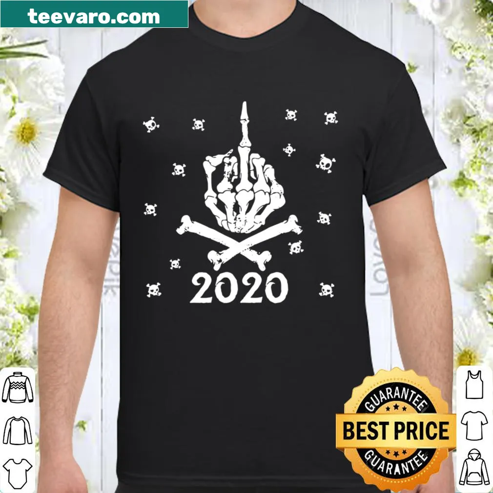 Edgy skeleton design giving a middle finger for 2020