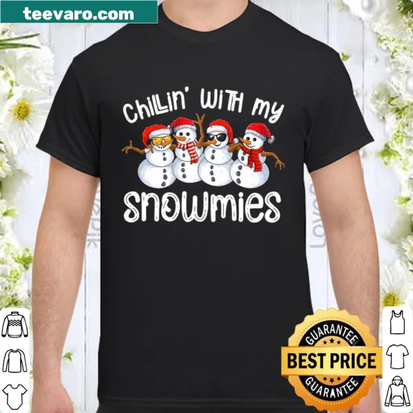 Cute snowman shirt with friends
