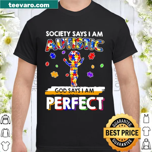 Empowering shirt with text on autism and self-acceptance