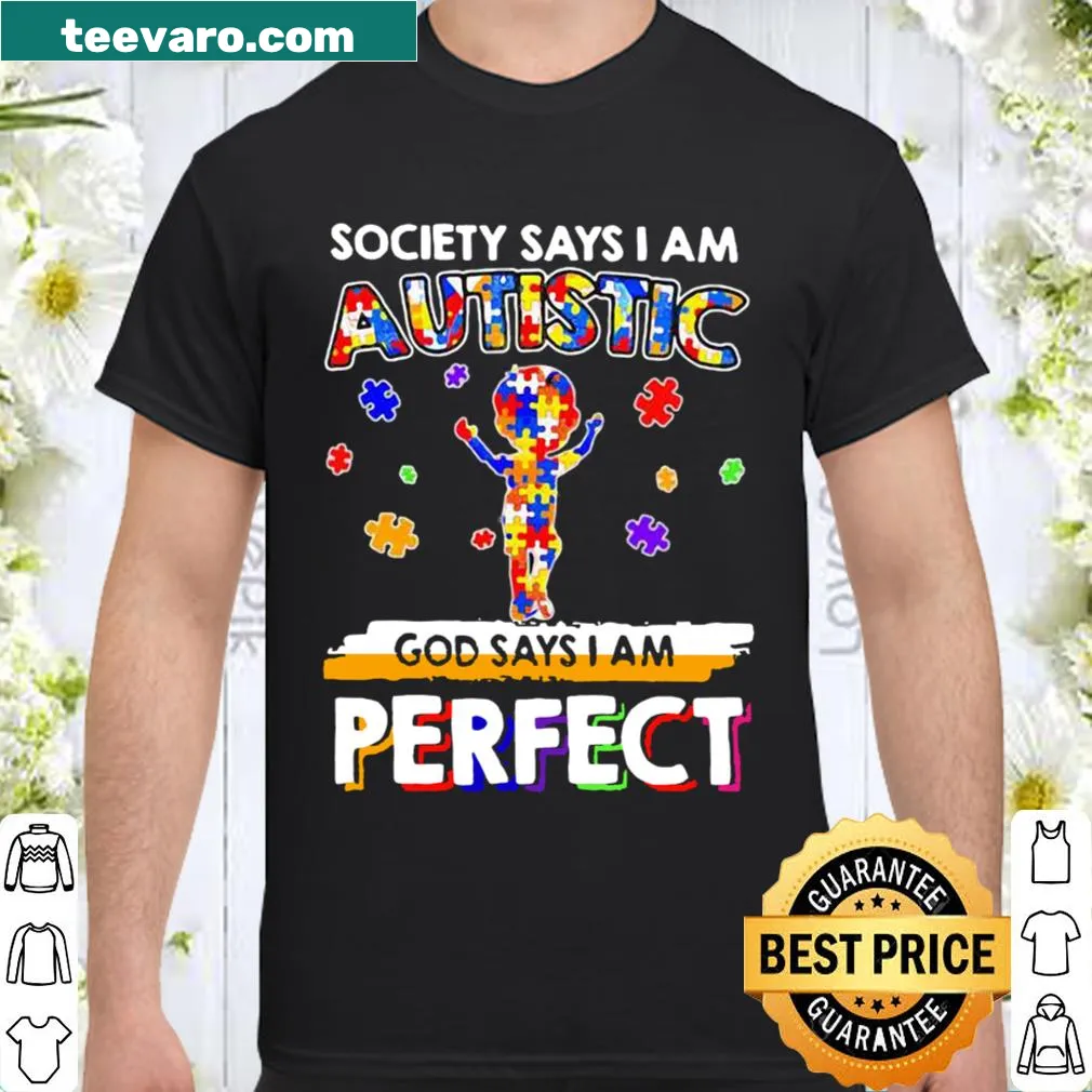 Empowering shirt with text on autism and self-acceptance