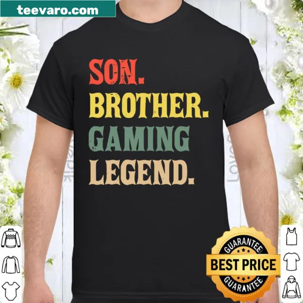 Vintage-style shirt for boys featuring gaming legend graphics