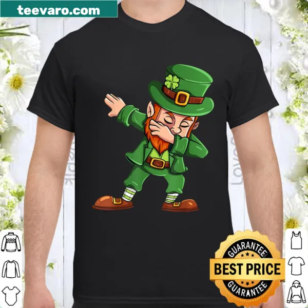 Dabbing leprechaun graphic on a fun St. Patrick's Day sweatshirt for kids