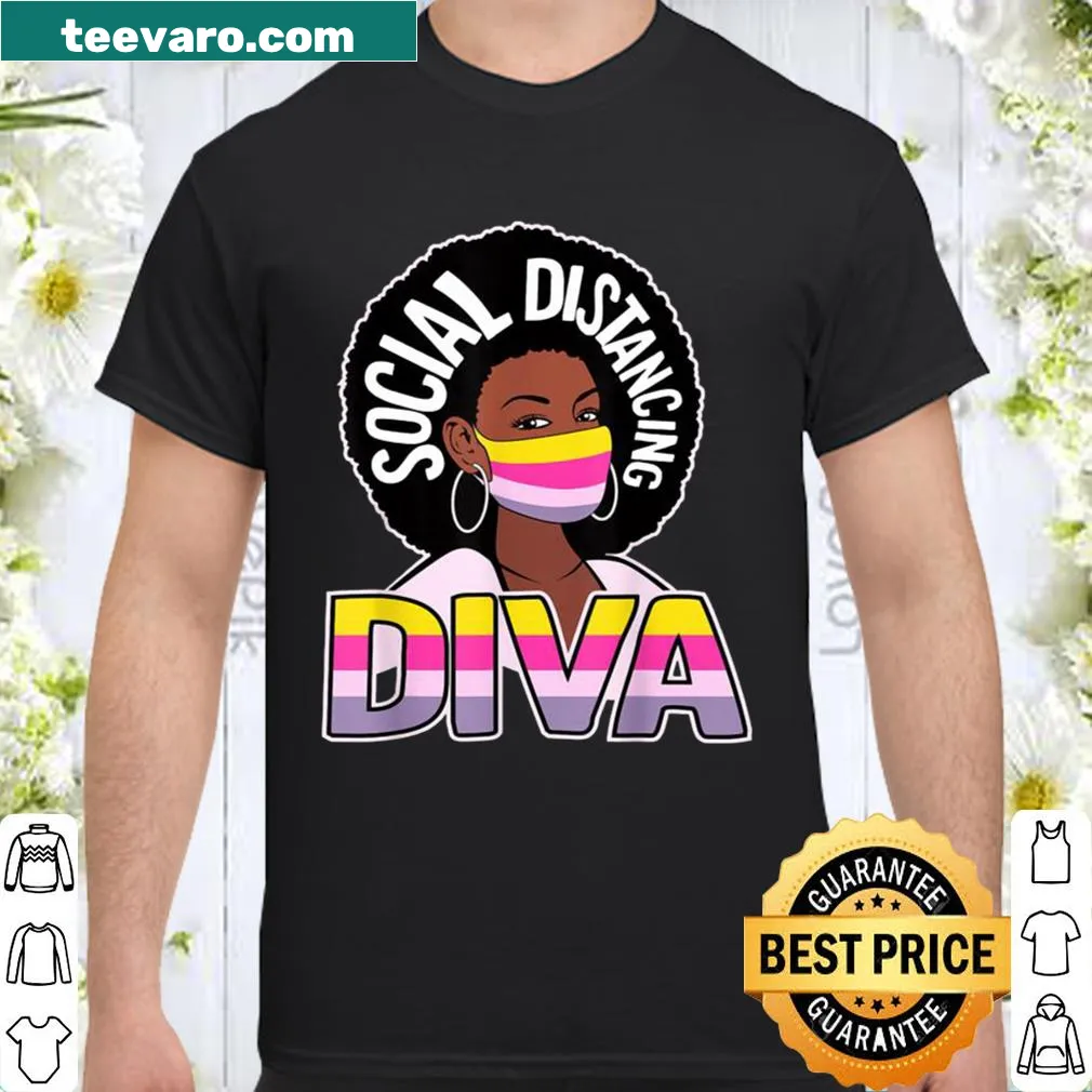 T-shirt celebrating strong women with a social distancing message