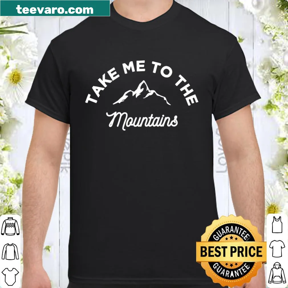 Mountain landscape illustration on a sweatshirt.