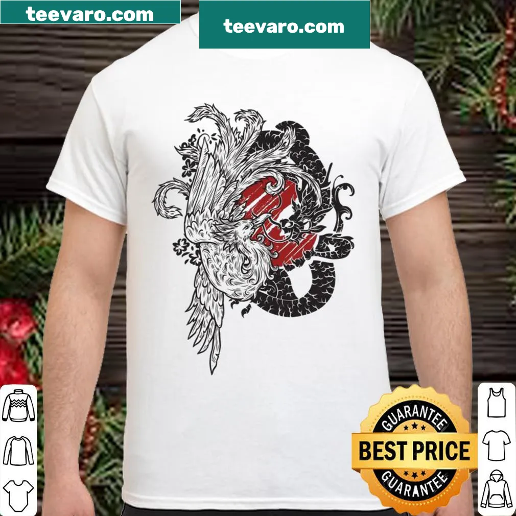 Dragon and phoenix yin-yang design in traditional Chinese art