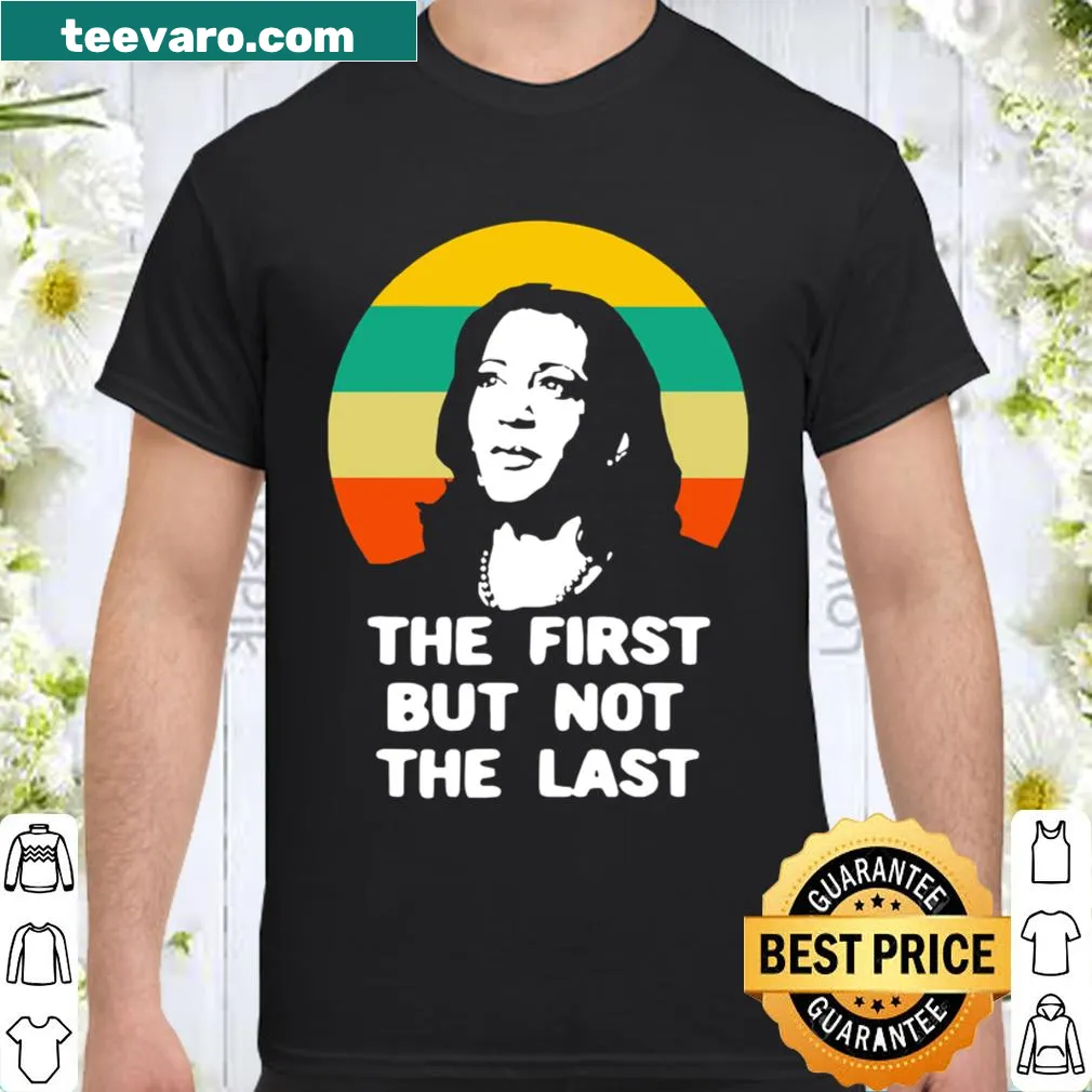 Vintage-style shirt celebrating Kamala Harris as first female Vice President.