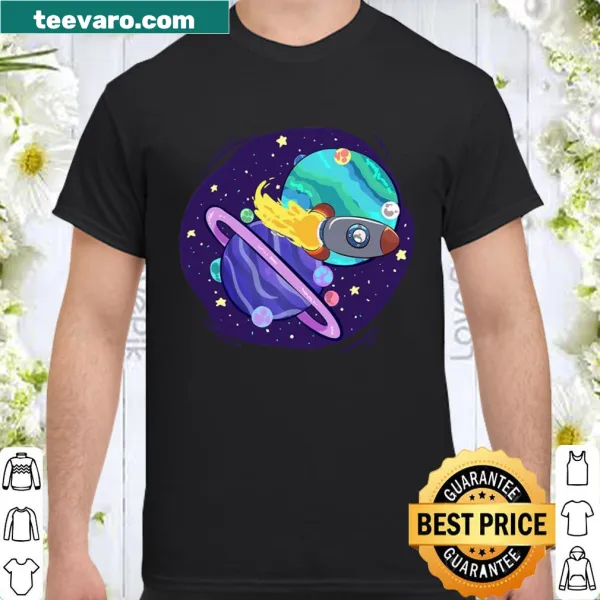 Illustration of Jupiter and Saturn for the Great Conjunction shirt
