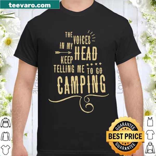 Camping-themed humorous quote printed shirt