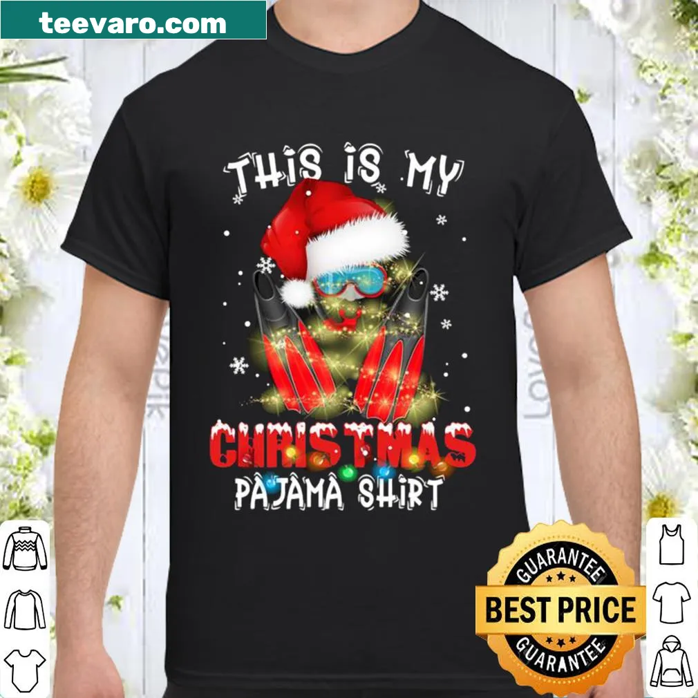Santa hat diving lovers Christmas shirt
