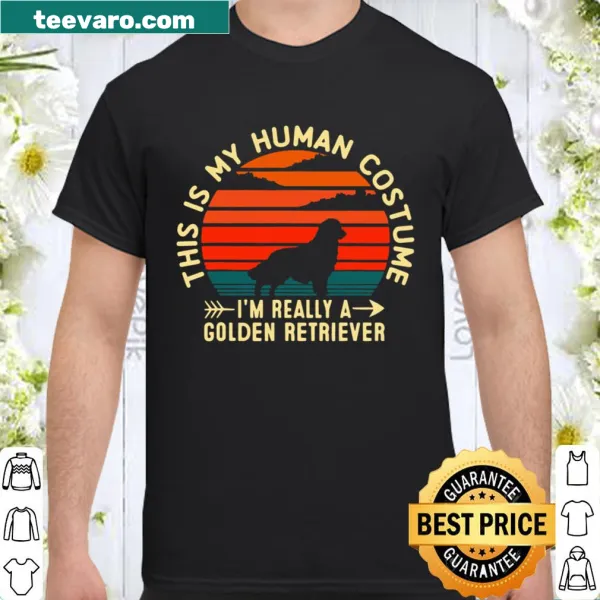 Funny shirt with 'This Is My Human Costume' text and dog graphic