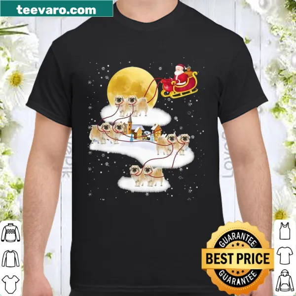 Whimsical Tibetan Spaniel as a reindeer with Christmas trees design