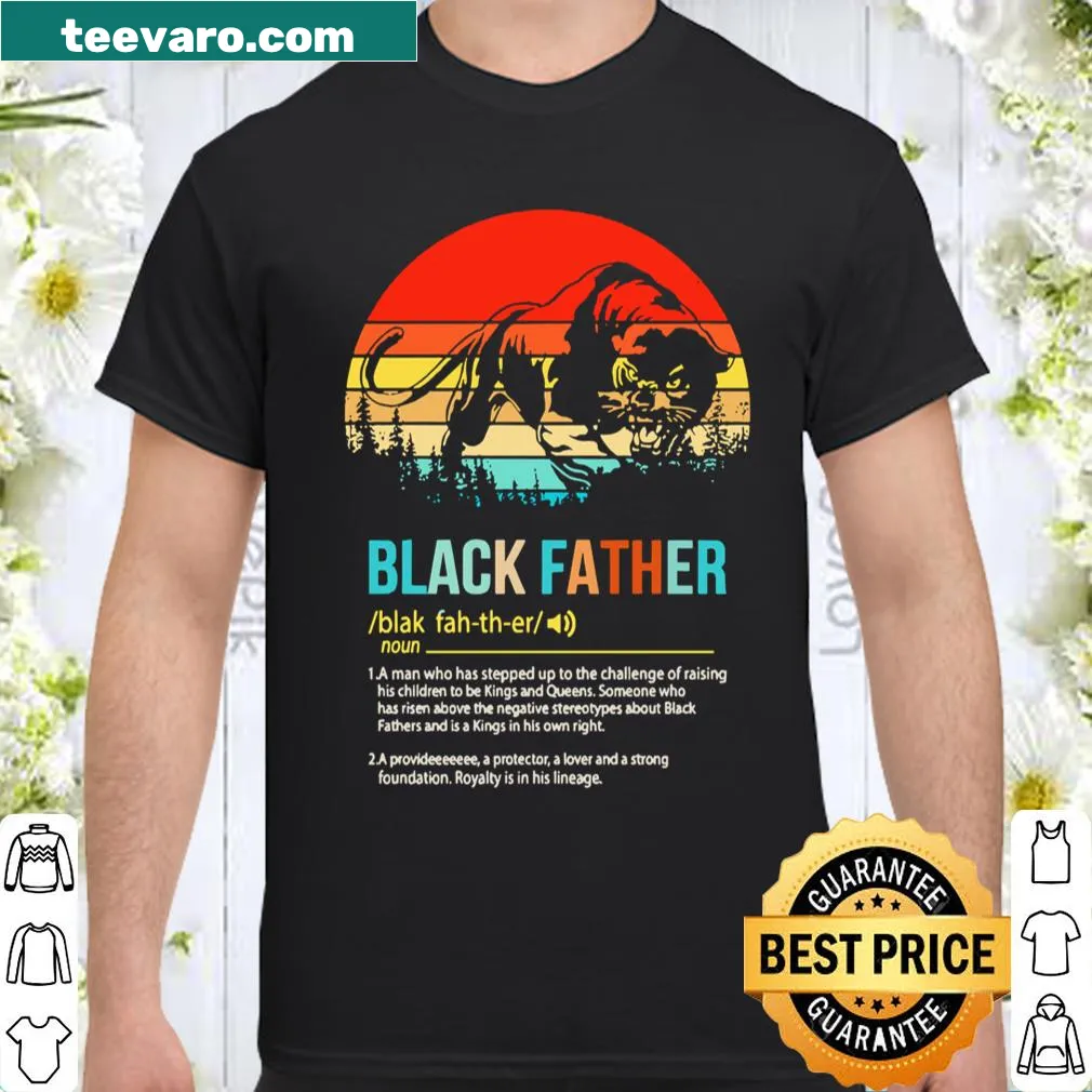 Vintage design featuring a tiger symbolizing fatherhood and family bonds.