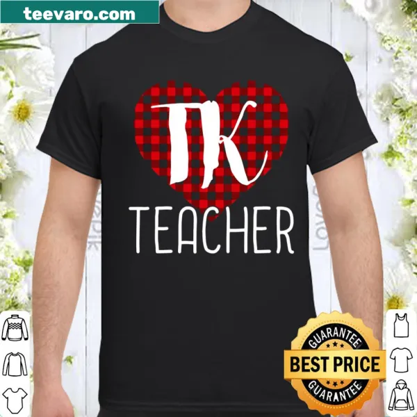 Buffalo plaid heart shirt for Tk teachers on Valentine's Day