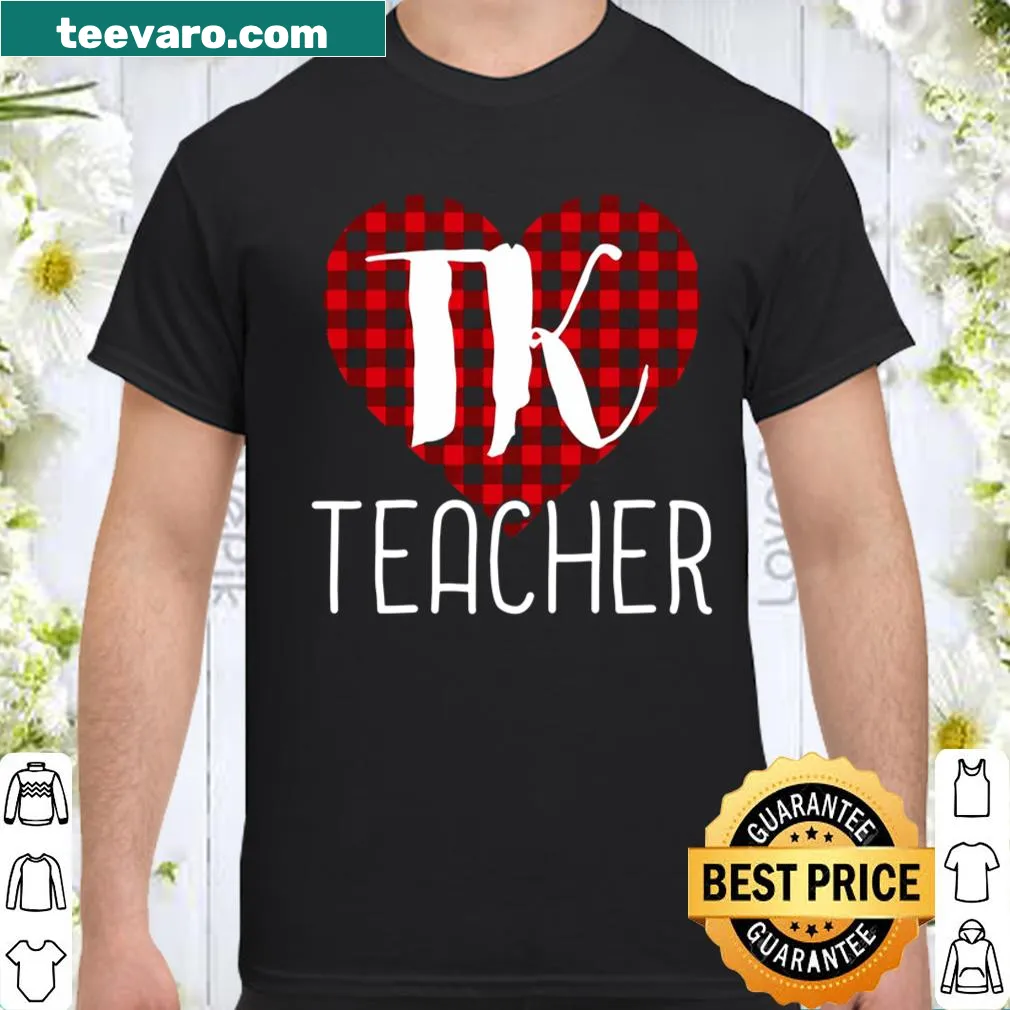 Buffalo plaid heart shirt for Tk teachers on Valentine's Day