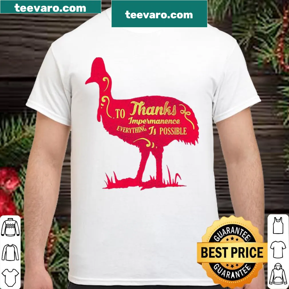 Inspirational shirt with 'impermanence' message