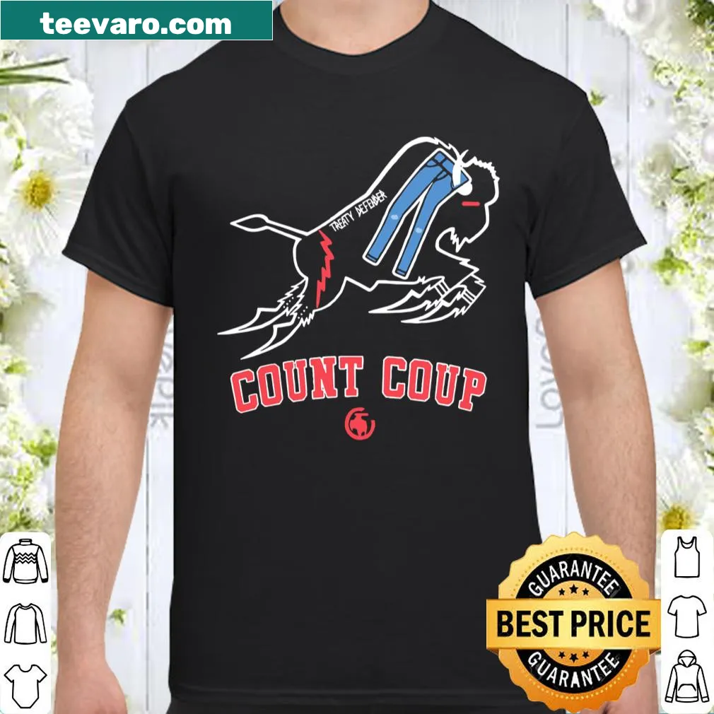 Shirt expressing support for treaty rights with the text 'Treaty Defender'