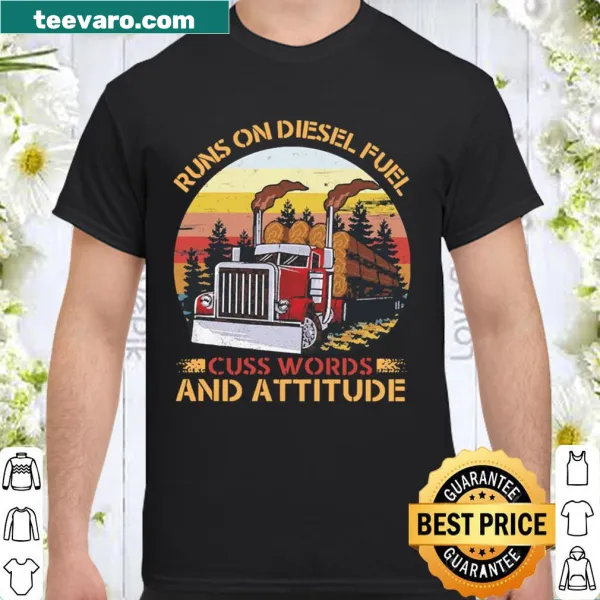 Vintage trucker t-shirt with humorous diesel fuel graphic
