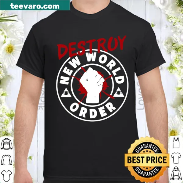 Bold text shirt about conspiracy theories and the Illuminati