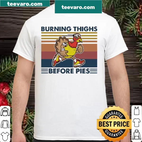 Vintage fitness shirt with humorous slogan about working out and pie