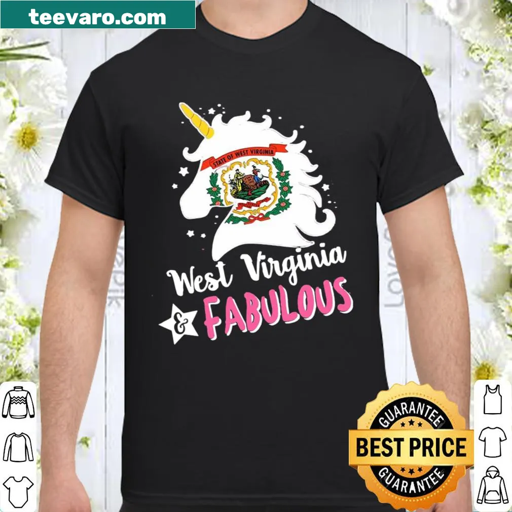 Fabulous unicorn shirt celebrating West Virginia