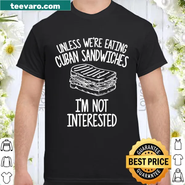 Playful food-themed shirt with Cuban sandwich text
