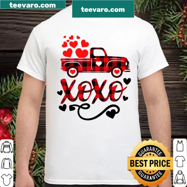 Vintage truck filled with hearts for Valentine's Day shirt