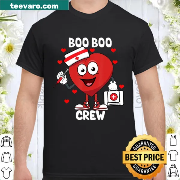 Funny Valentine's Day nurse shirt with Boo Boo Crew graphic