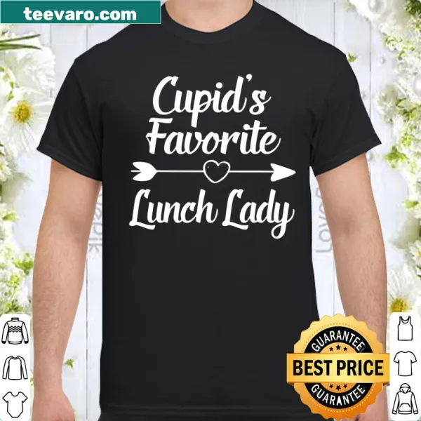 Cute lunch lady graphic on a Valentine's Day t-shirt