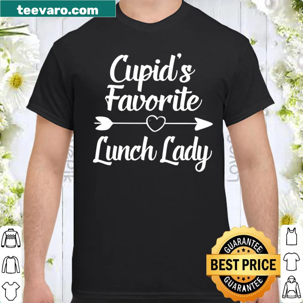 Cute lunch lady graphic on a Valentine's Day t-shirt