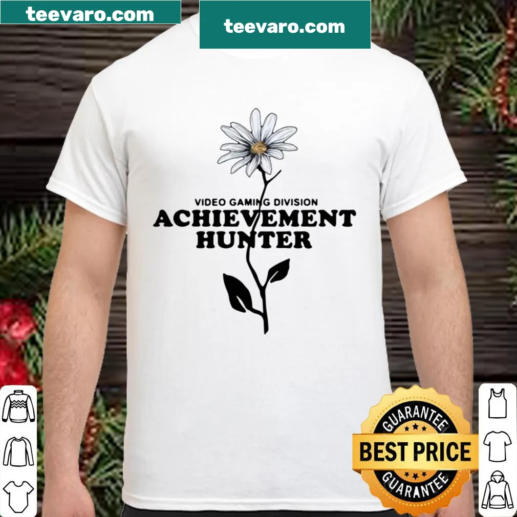 Gaming shirt with Achievement Hunter flower graphic