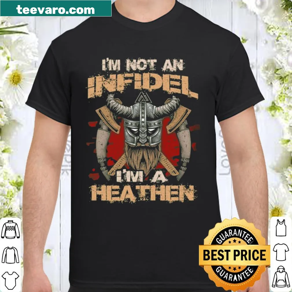Youth Viking-themed V-neck shirt with Valknut symbol and playful text