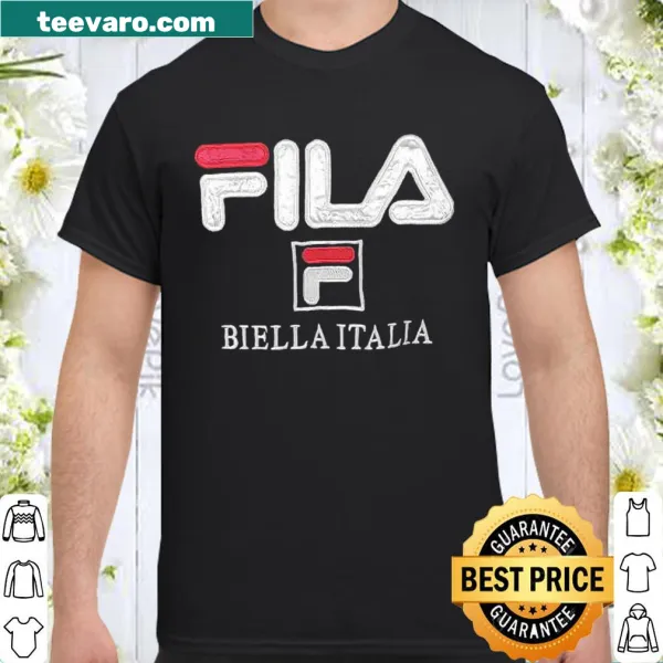Retro Fila Biella Italia design on a stylish T-shirt