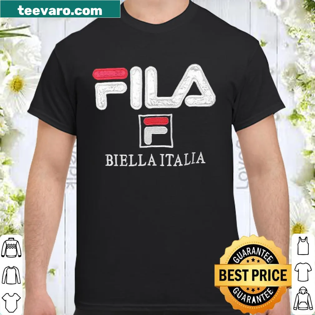 Retro Fila Biella Italia design on a stylish T-shirt