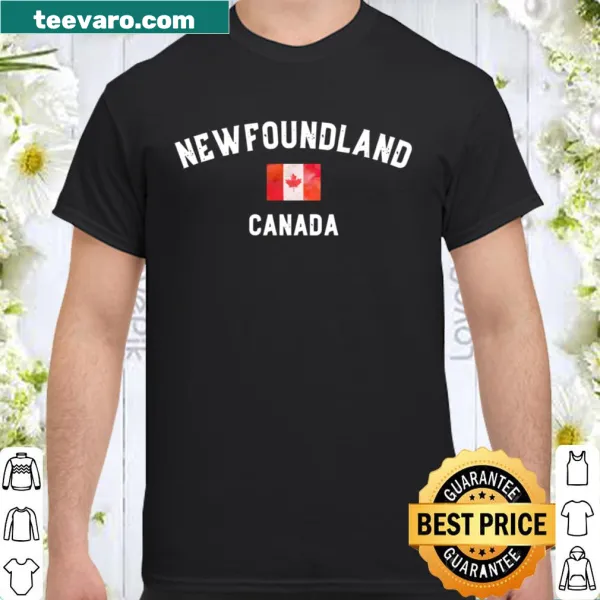 Vintage-style shirt featuring Newfoundland Canada flag