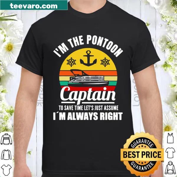 Funny shirt with a pontoon boat captain theme
