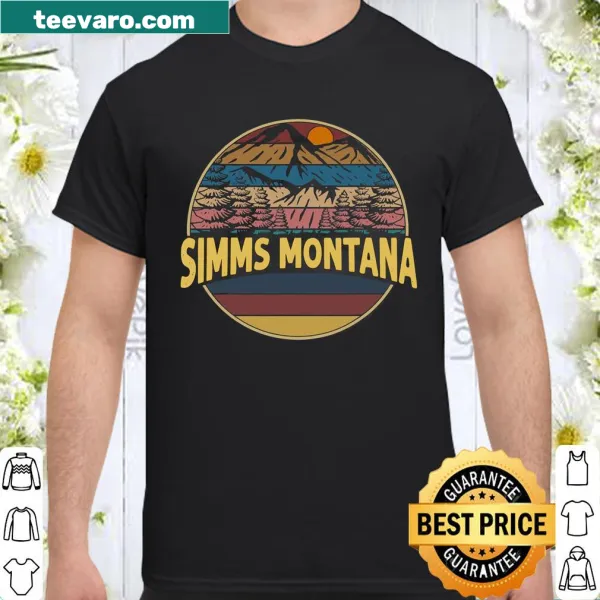 Vintage style hiking shirt with Simms, Montana design