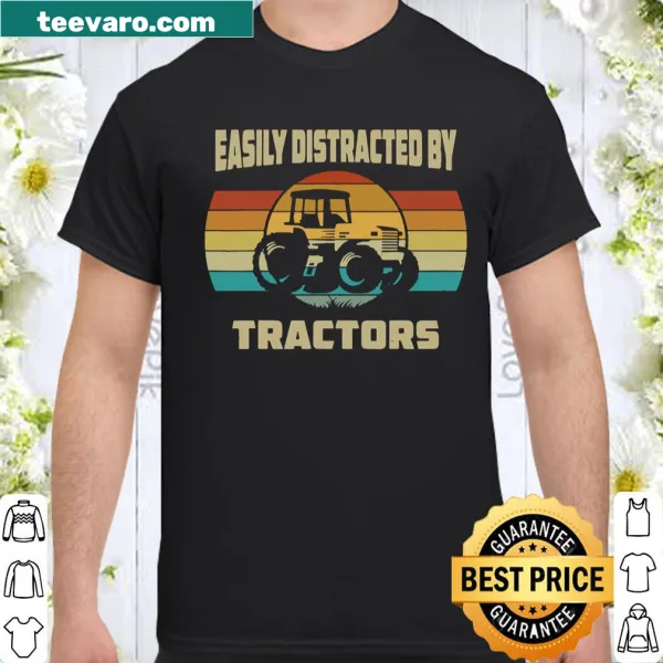Vintage-style shirt with humorous tractor-themed text